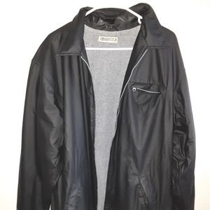 Quiksilver mens leather black jacket